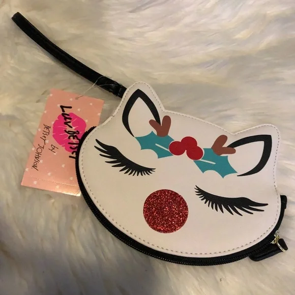 betsey johnson reindeer wristlet - Picture 2 of 4